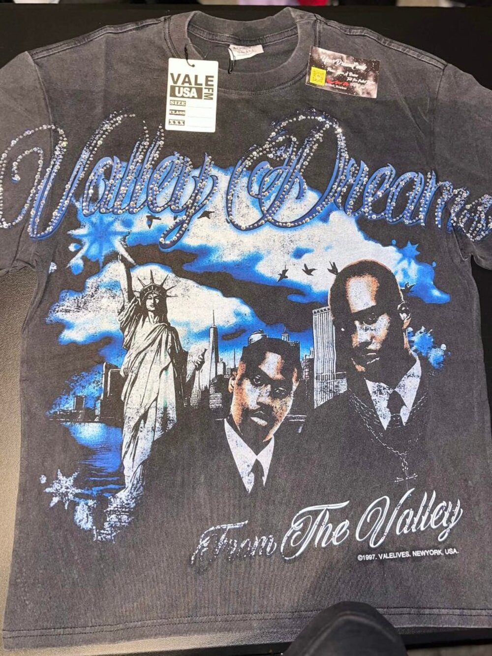 Vale Forever Godfather Black Bling T-Shirt
